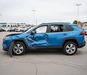 Crashed 2025 Toyota RAV4